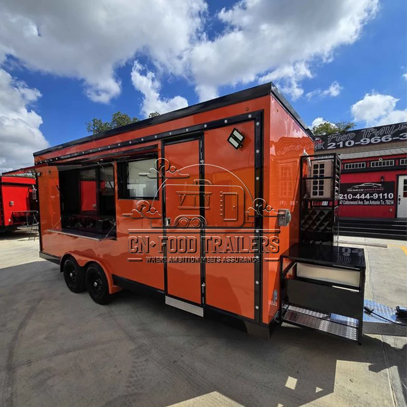 

CN Food Trailer Food Truck Trailer with Service Counter and Full Equipment for Pizza Lemonade and Ice Cream Concession