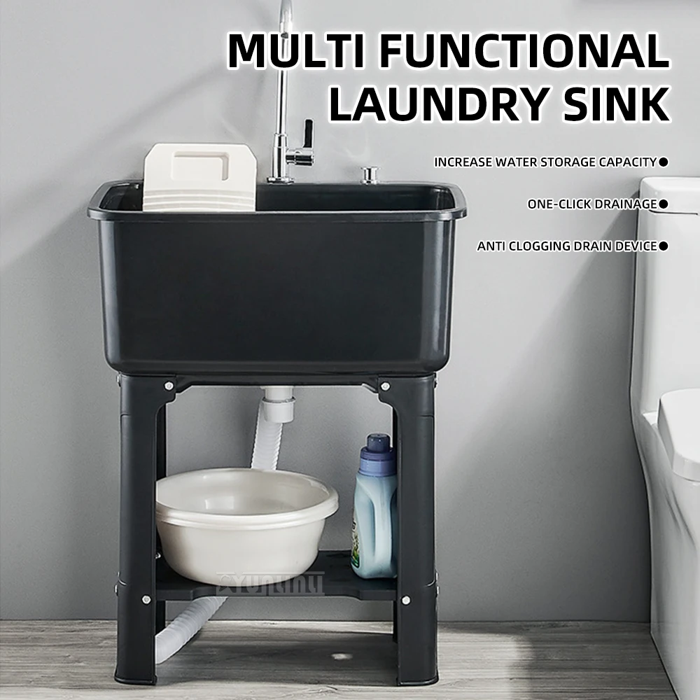

Plastic Laundry Sink for Balcony – Outdoor Utility Sink / Washing Table, Hand Wash Basin for Home / Outdoor Use
