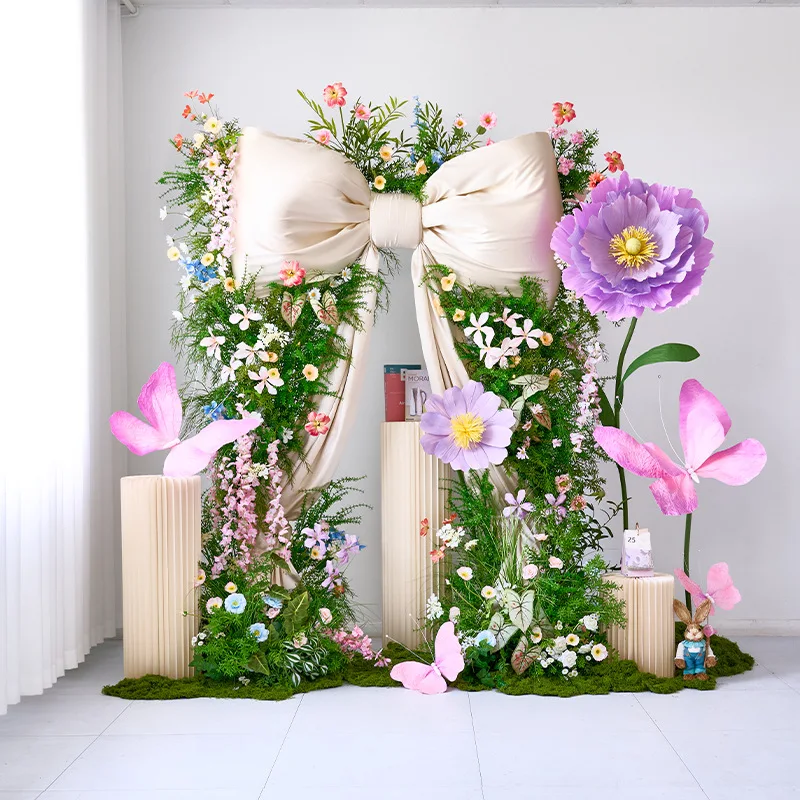 

Искусственные цветы, имитация цветов, декоративные элементы, большой бант, ландшафтный дизайн, декор для фестиваля Циси, декоративные бумажные бабочки