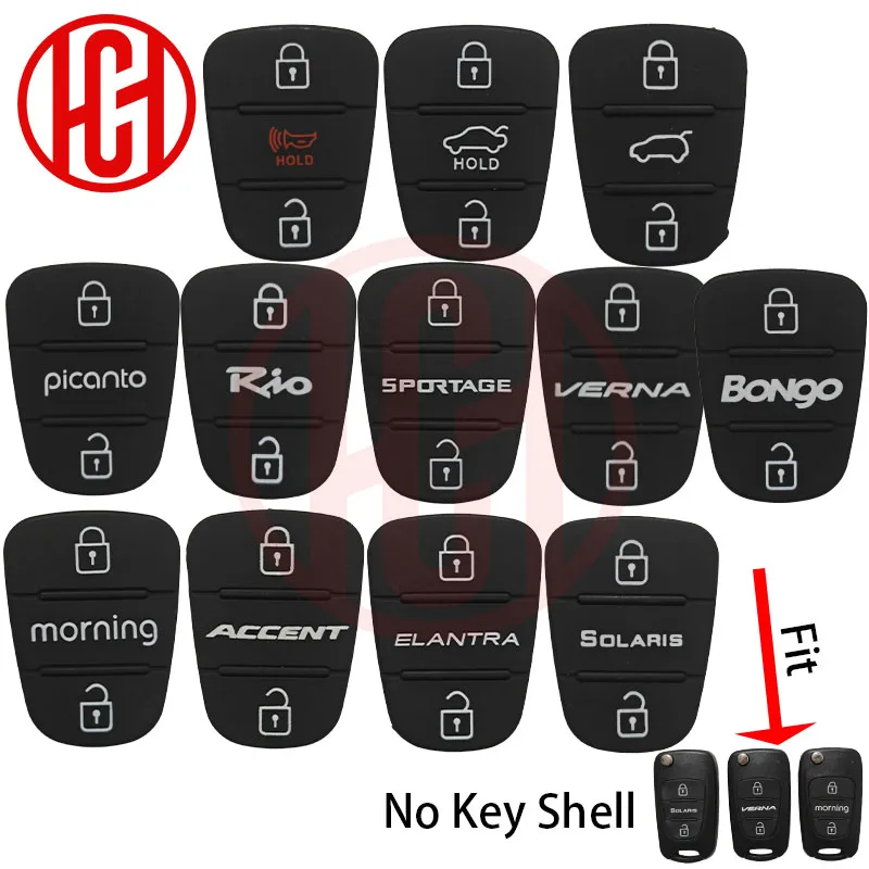 

Резиновая кнопка для Hyundai I30 IX35 Solaris Accent Sportage Hold Kia K2 K5 RIO Verna Flip Автомобильный удаленный ключ