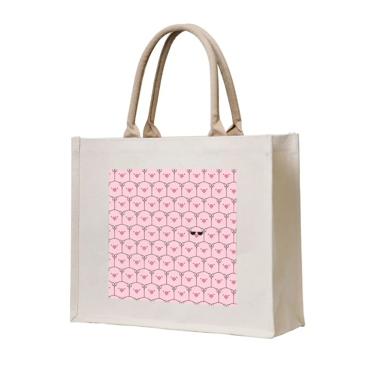 That Cool Pig Tote Bag tote bag university shopper bag women canvas Portable shopping