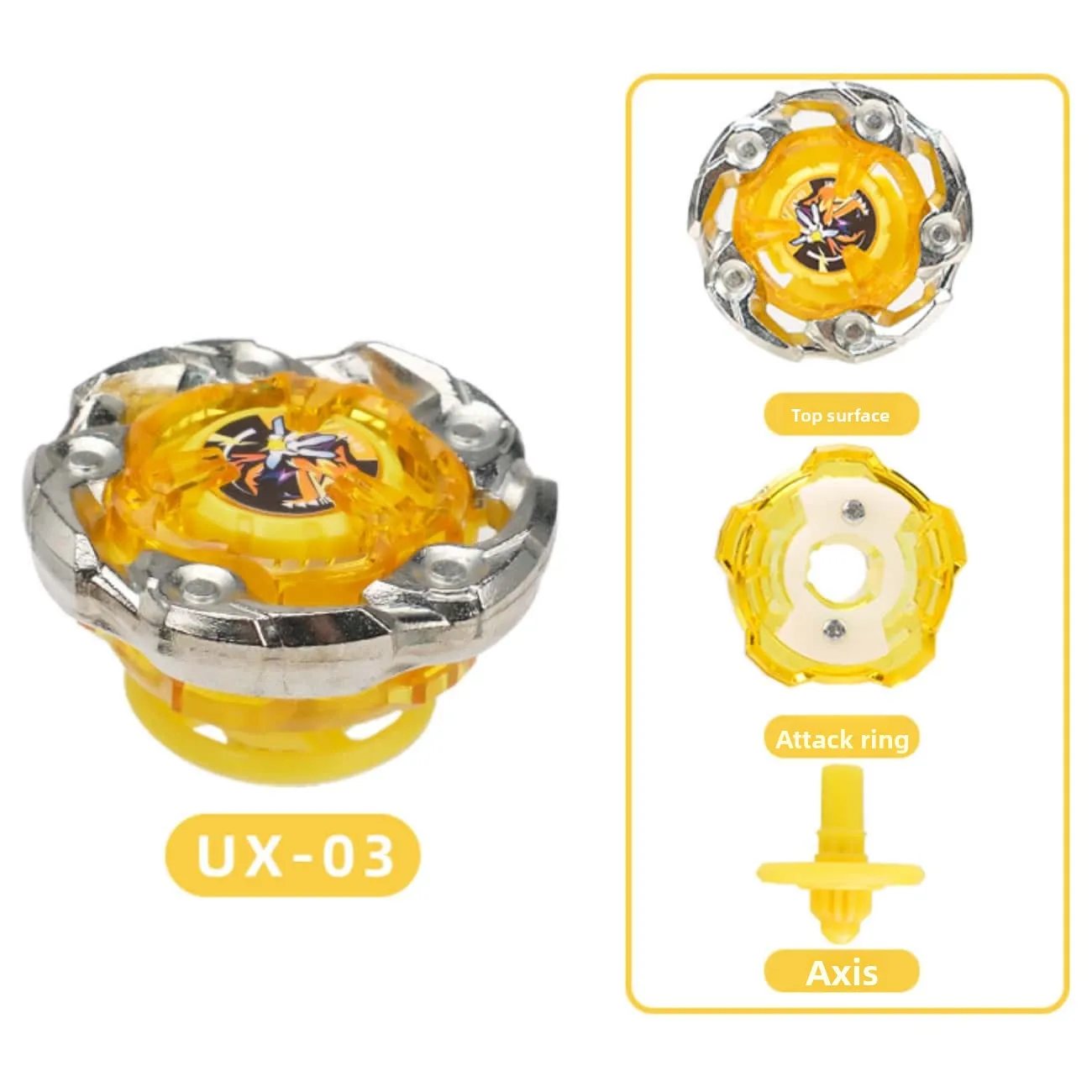 UX-03 Wizard Rod Nanairo Multi Exclusive Metal Spinning Top Stamina Gyro Kids Competitive Battle Hobby Collectible Toy