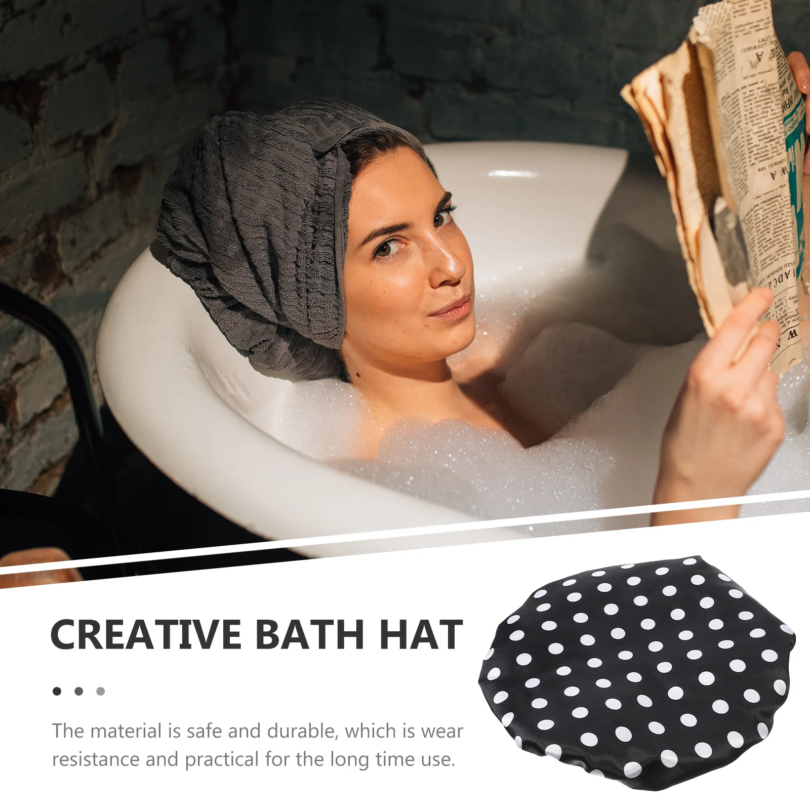

Трехслойная шапочка для ванны с принтом, водонепроницаемая шапочка для душа, женские шапочки для сушки волос, многоразовые многоразовые шапочки для душа, шапки для сушки волос
