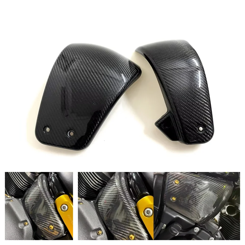 

For Harley Davidson lowriderS 2022-2024 100% Carbon fiber motorcycle modification part side battery cover frame protection plate