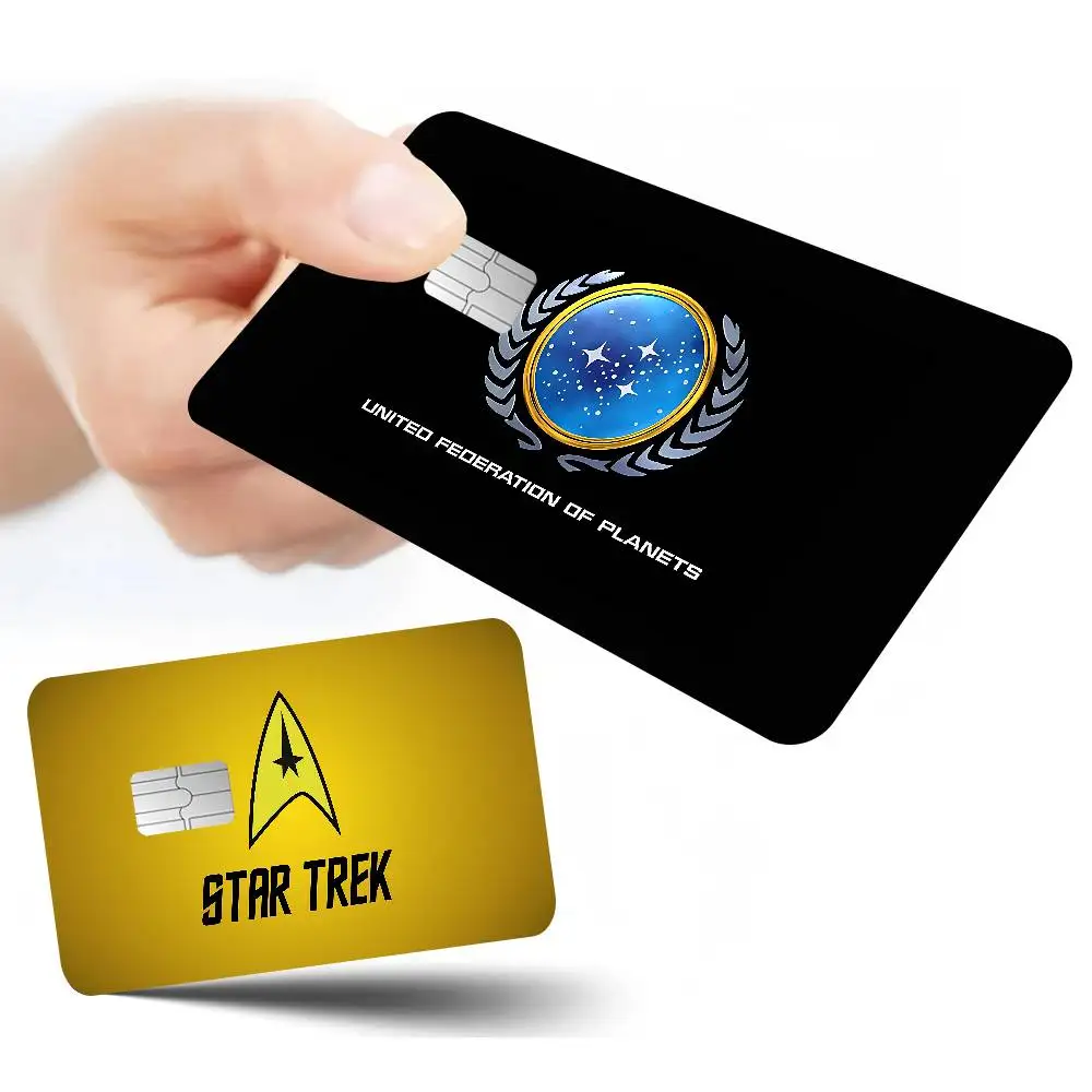 TV S-Star T-Trek 2024 Anime Cartoon Skin Stickers Film Tape Case for Big Credit Debit Card Front Side