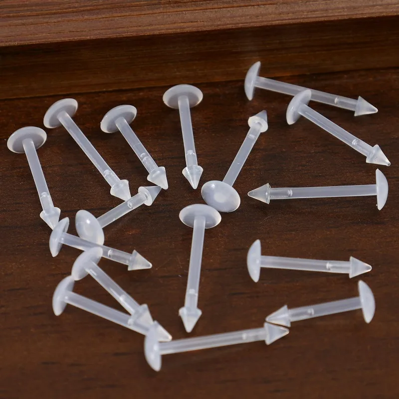 10-50Pcs Transparent Lip Studs Invisible Piercing Jewely Retainer Lip Ring Nose Tongue Body Jewely Accessories for Women Men - view 6