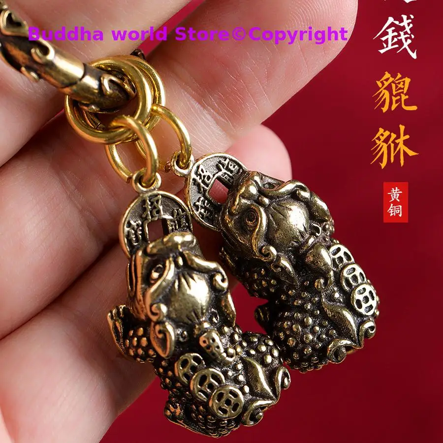 A PAIR 2025 Southeast Asia exorcise evil spirits multipurpose Amulet Good luck Recruit wealth copper dragon PI XIU talisman