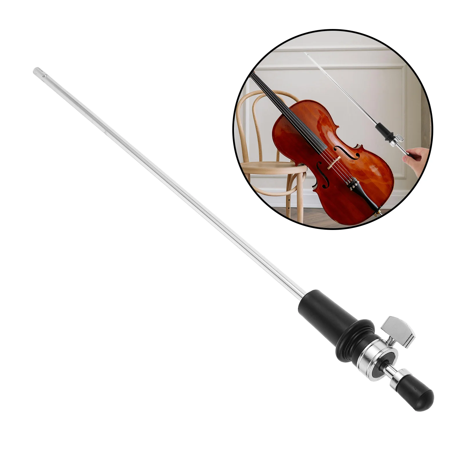

Adjustable Cello Endpin Floor Protector Metal Tail Rod Support Cushion Cap Guard Anchor Rest Spike Socket Durable