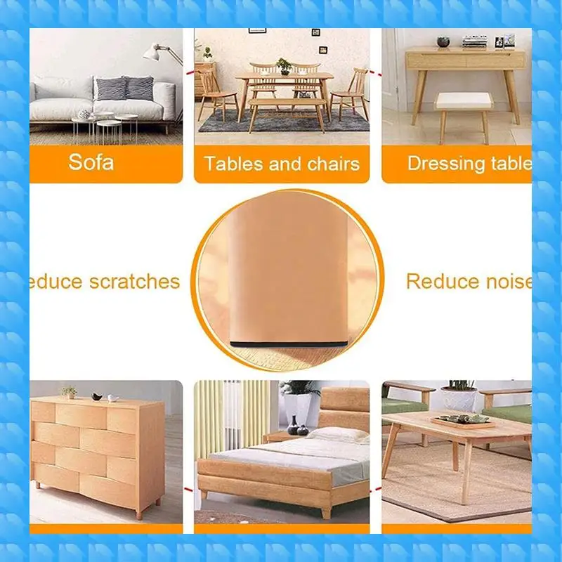 ETRT 32Pc Furniture Glides Rectangle Furniture Sliders 25 X 100Mm Self Adhesive Furniture Moving Sliders For Floor Protector
