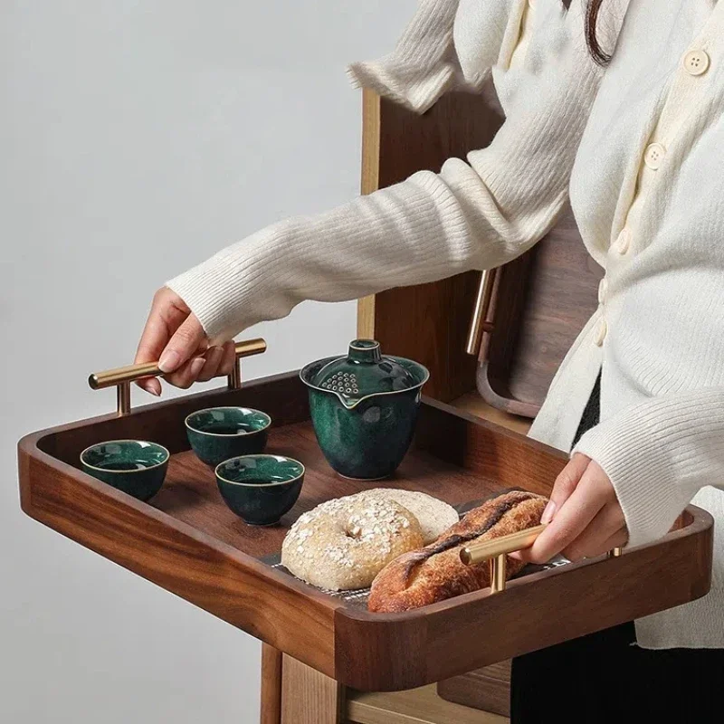 

Vintage Solid Wood Tray Handcrafted Wooden Serving Tray Kitchen Dining Cake Plate Storage Organizer Fruit Vegetable Tray