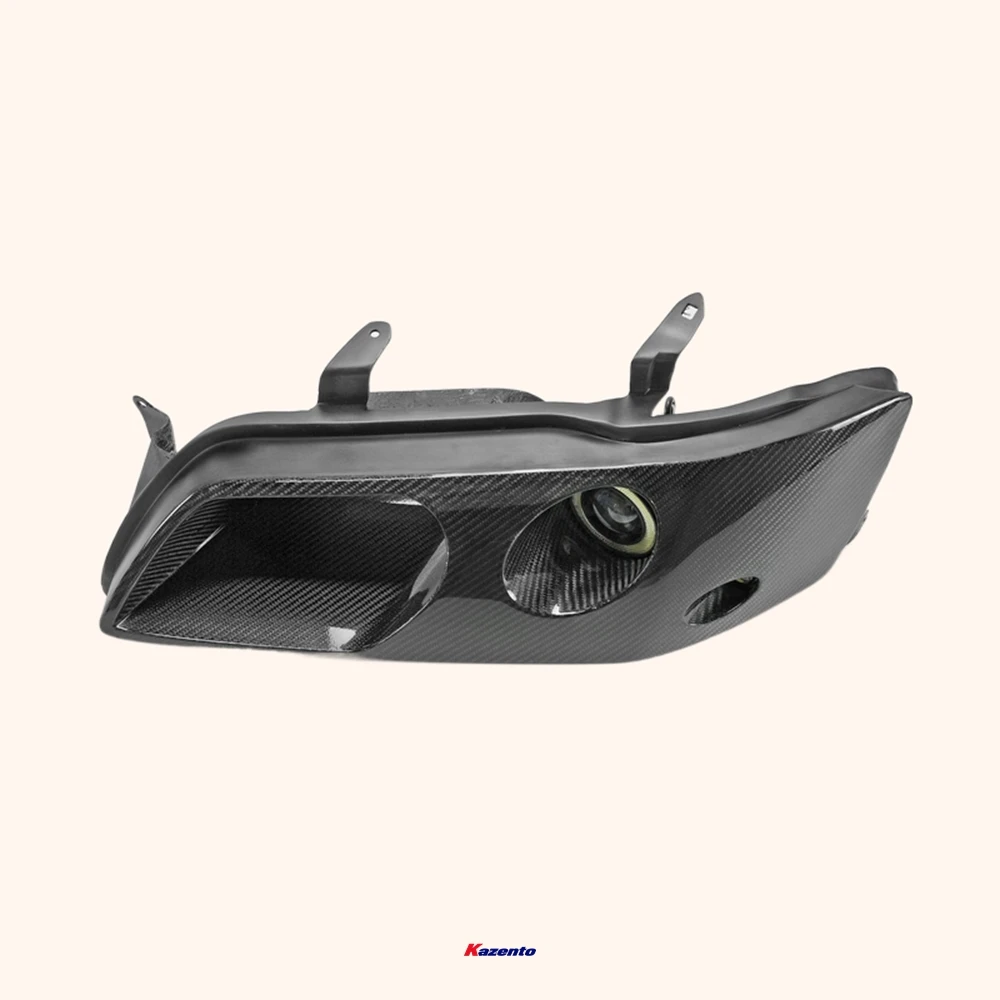 

For Mitsubishi Evolution Evo 7 8 9 Left Side Vented Headlight Air Duct With Led Projector Light(Rhd, Passenger Side)Carbon Fiber