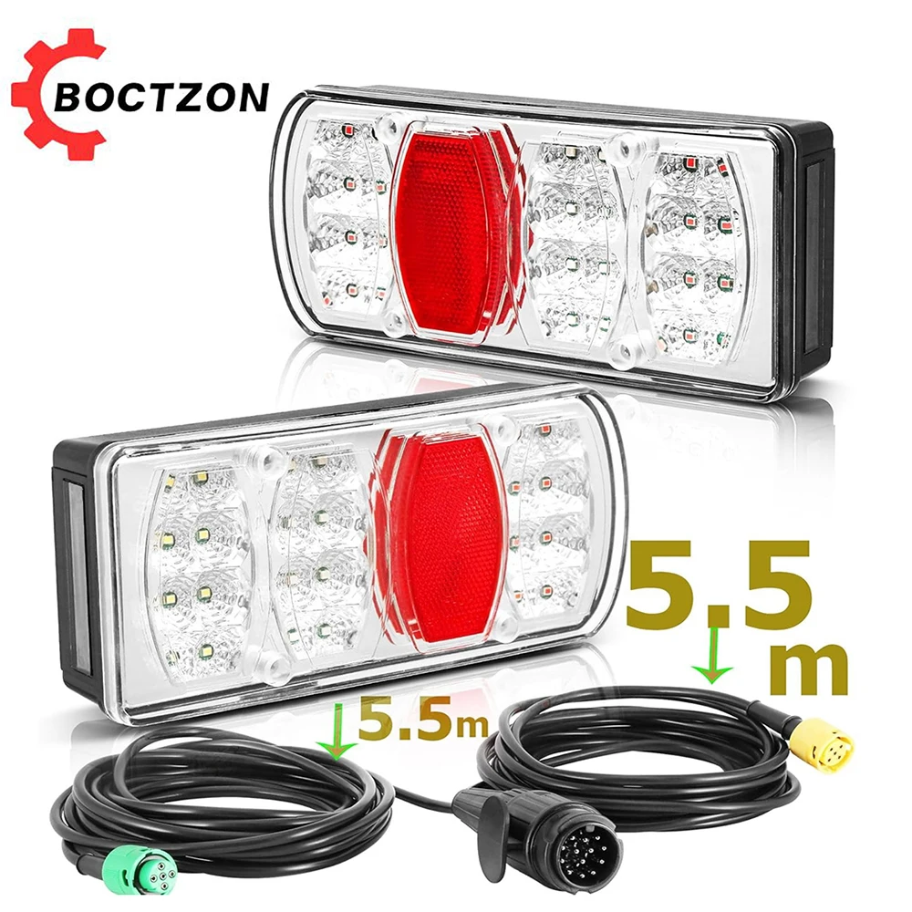 

1 Set 5.5m Cable 13 Pin Plug Wiring Harness 12V LED Rear Tail Light Brake Stop Signal License Plate Lamp Truck Trailer Lorry