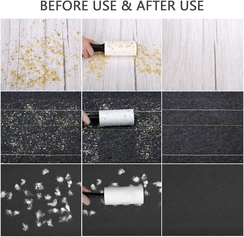 Ultra-Klebrige Fusselrolle zur Entfernung von Tierfell - Ideal für Möbel, Kleidung & Teppiche | Werkzeug zum Reinigen von Tierhaaren Haarentferner – Detail 2