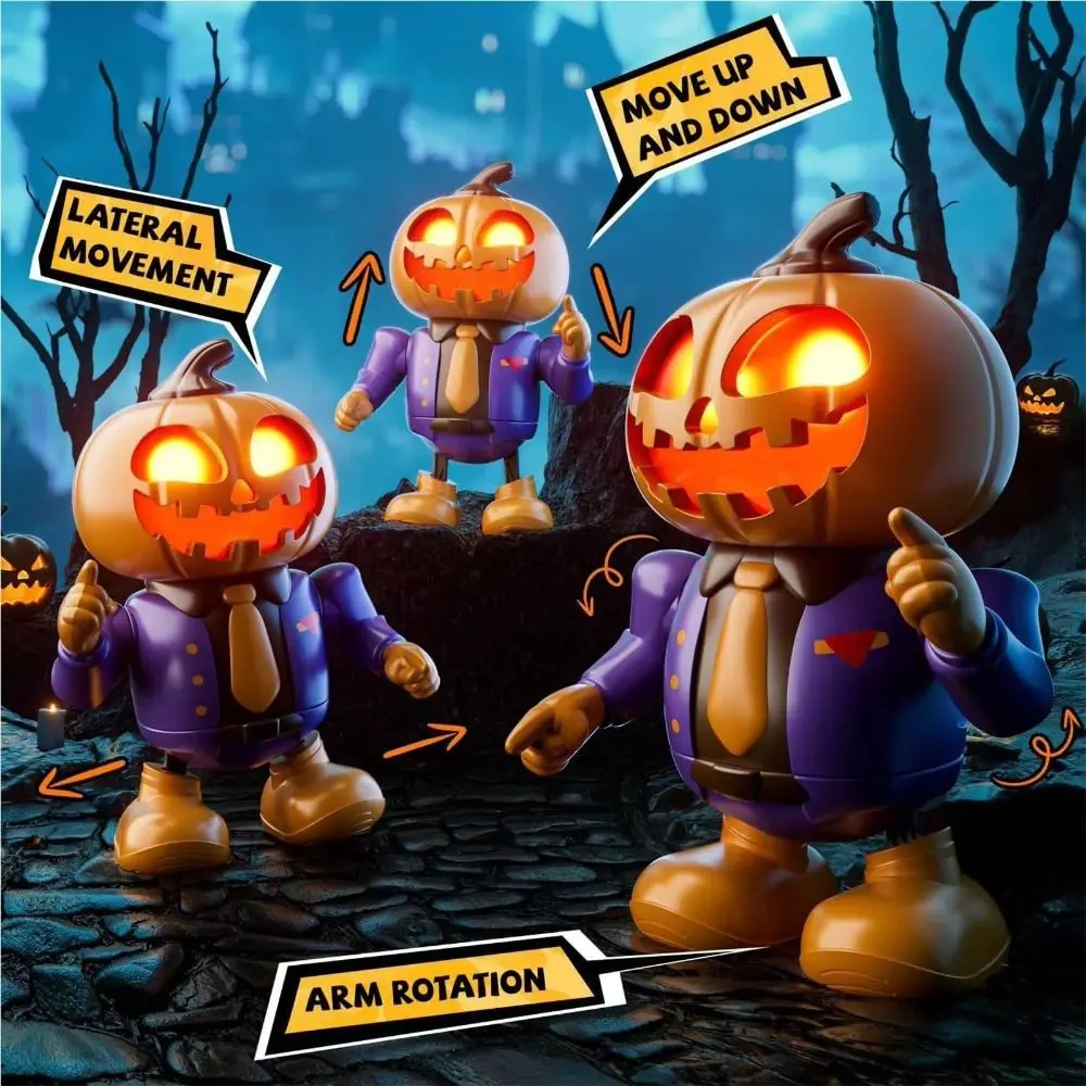 

Пластиковая игрушка-робот для Хэллоуина с имитацией звука, 3D-скелет, танцующая игрушка, ремесленный декор, свет