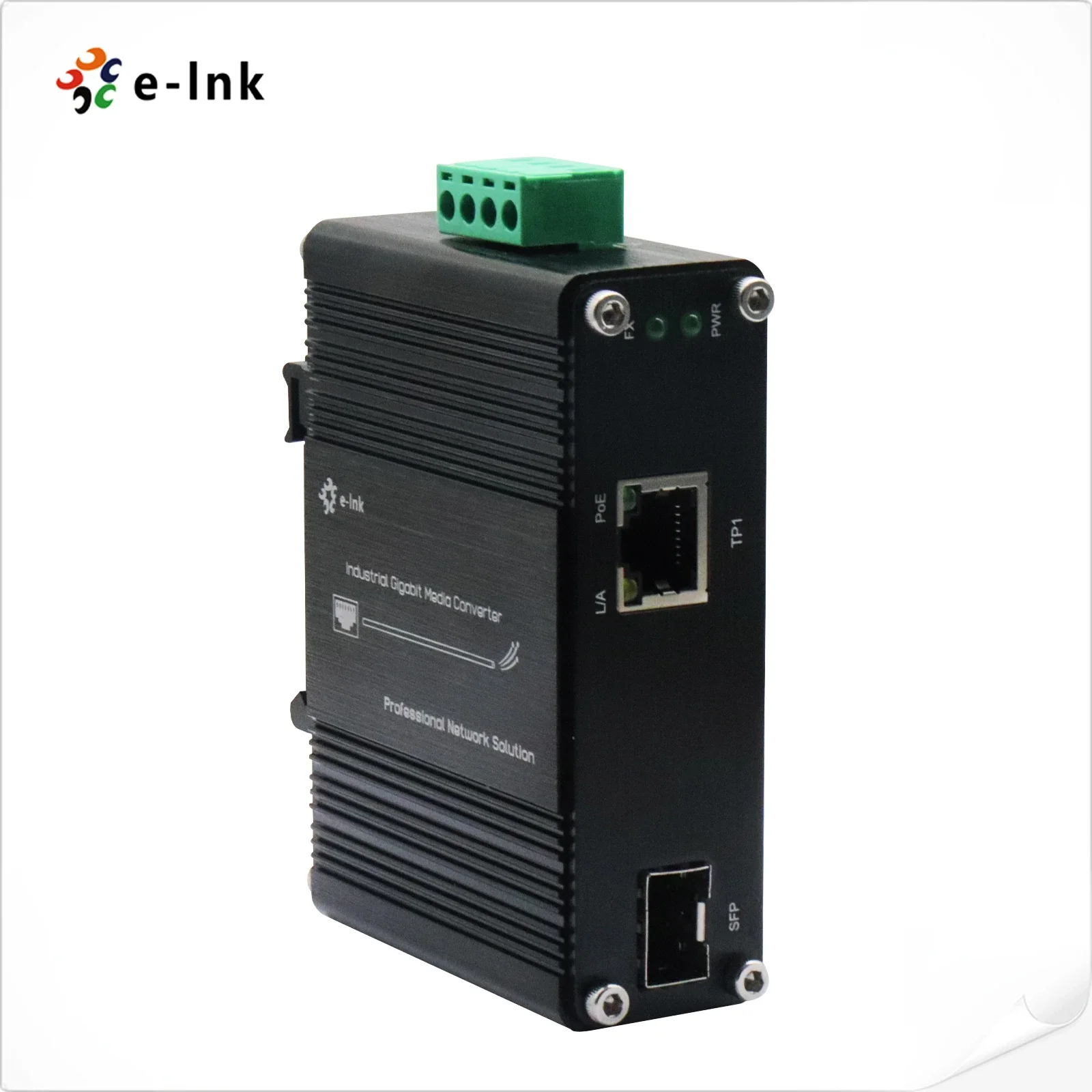 Industrial Grade 30W PoE+ Media Converter SFP to RJ45 Gigabit Ethernet Fiber Optic Network Converter for IP Camera System
