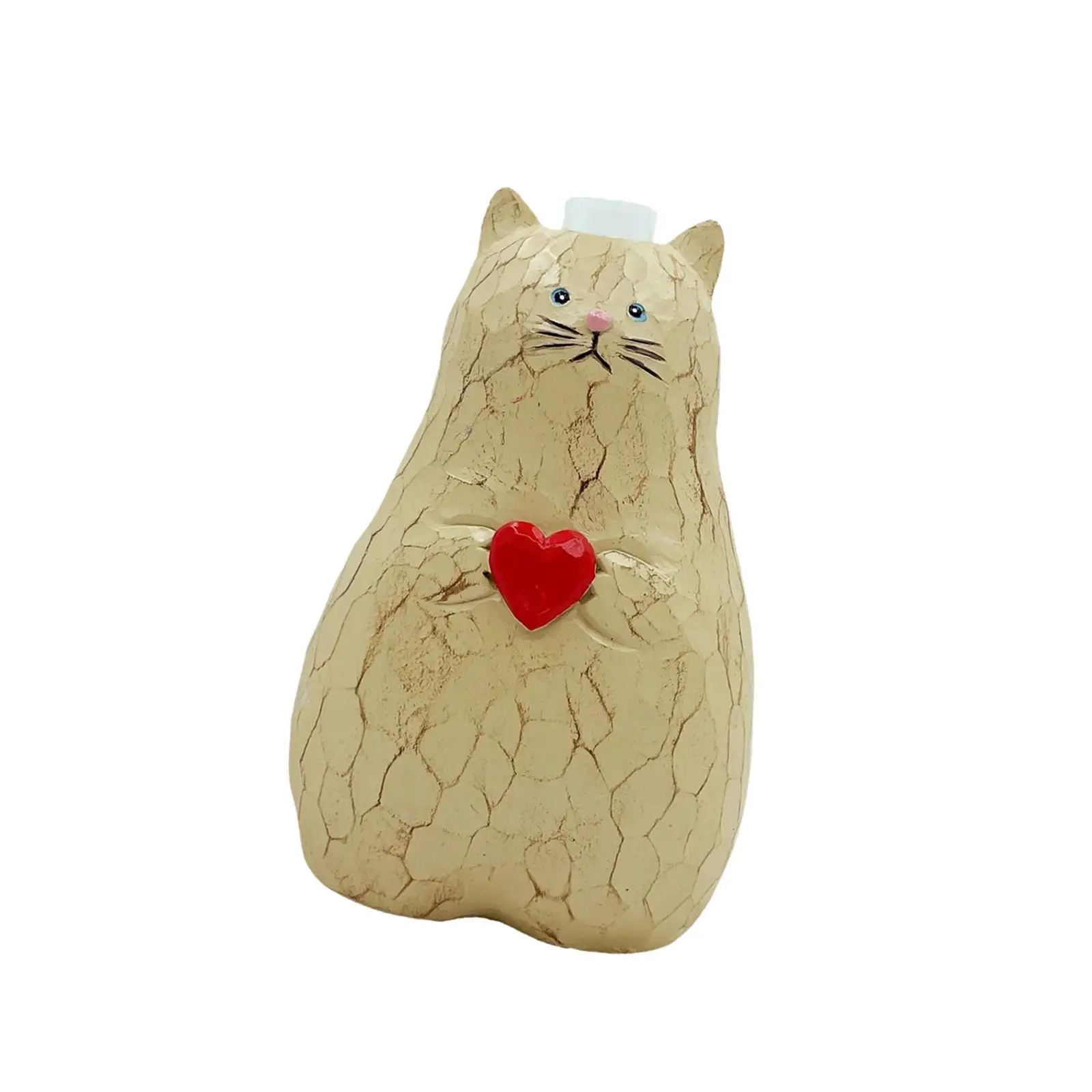 Cat Shaped Flower Vase Floral Container Flower Arrangement Desktop Ornament for Cabinet Bedroom Bookshelf Porch Home Decor