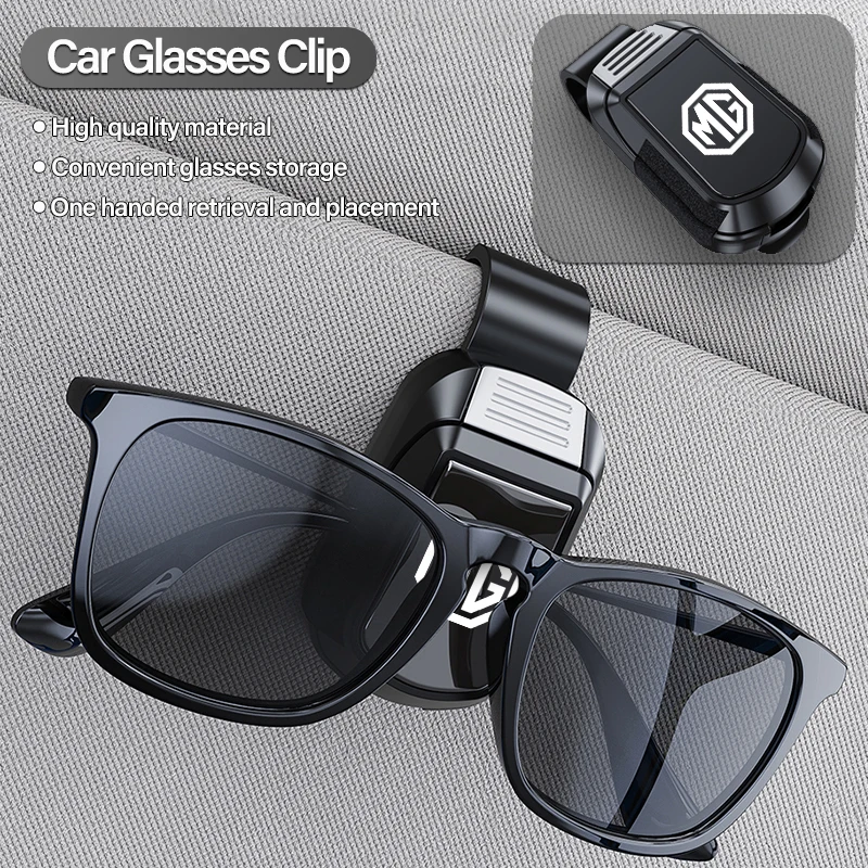 MG parasol para coche, Clip para gafas de sol, soporte de almacenamiento para Morris Garages Rx5 Marvel HS ZST ZS MG3 MG5 MG6 MG7 GT GS Hector ZX