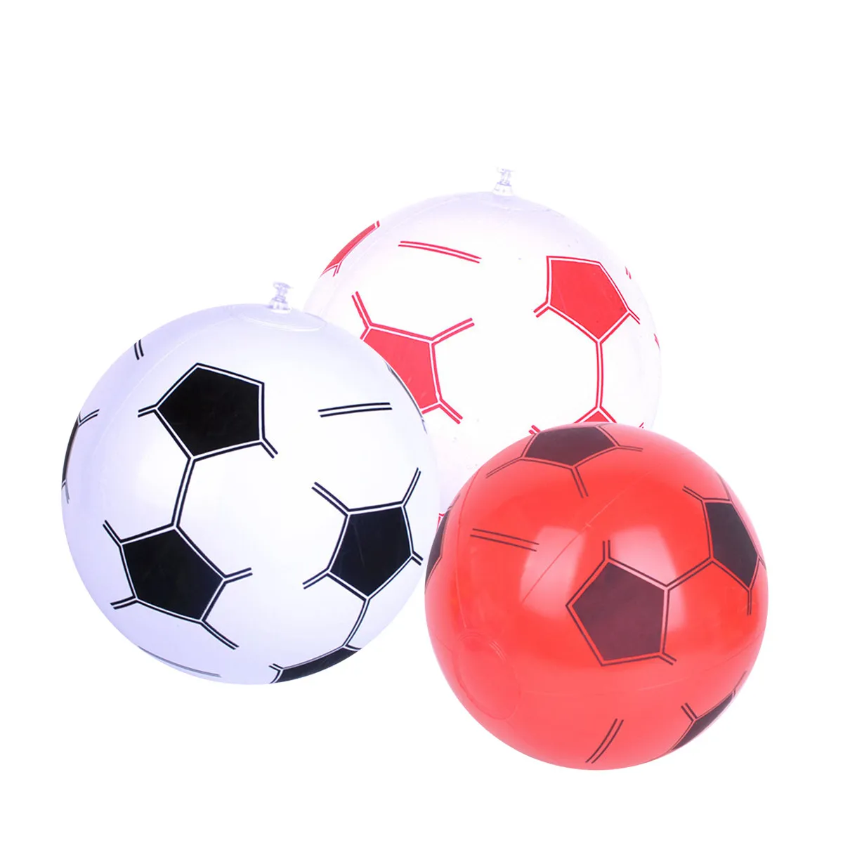 

3Pcs Inflatable Football Party Decoration Set Premium PVC Soccer Balls Kids Ball Easy Inflate Leak Proof