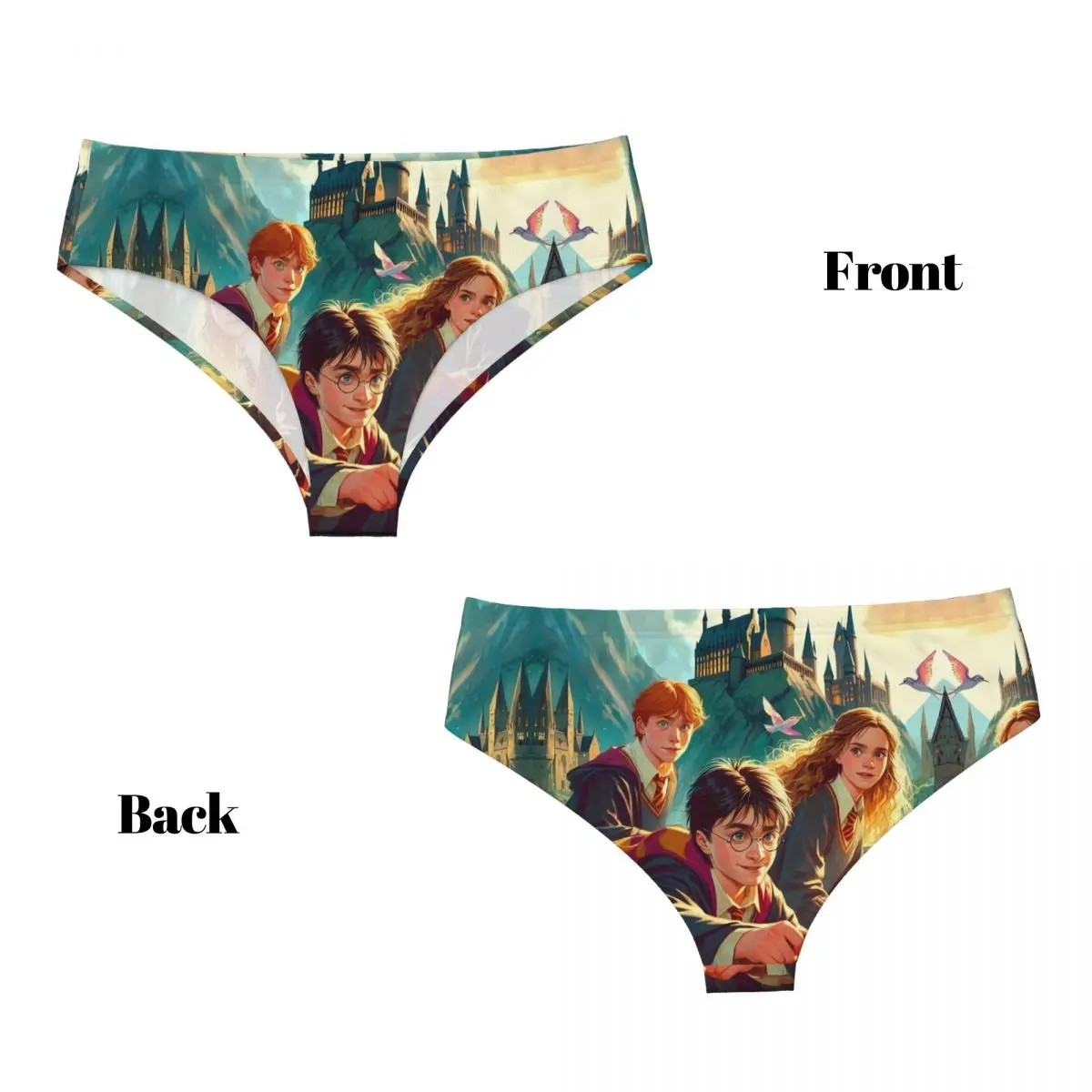 Custom H-Harryes Cartoons Comics Printing Brief Panties Womens Breathable Stretch Underwear