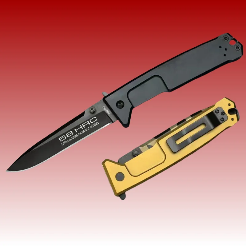 Coltello pieghevole NEMESIS-Goddess Coltello da caccia sul campo Coltello portatile per autodifesa Strumento di salvataggio di emergenza Coltello affilato per frutta