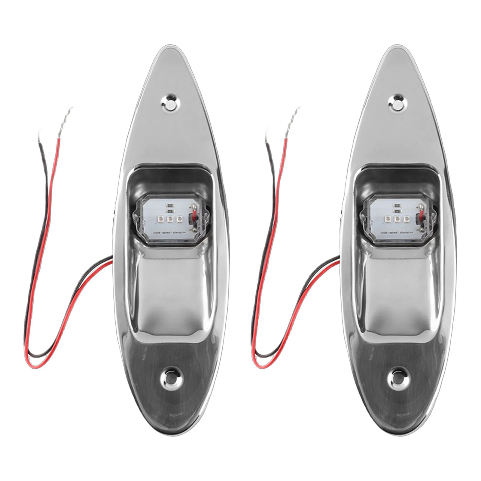 

Навигационный фонарь 12В LED, встраиваемый, боковой, носовой, сигнальный, для морских судов, яхт, зеленый/красный, 2 шт.