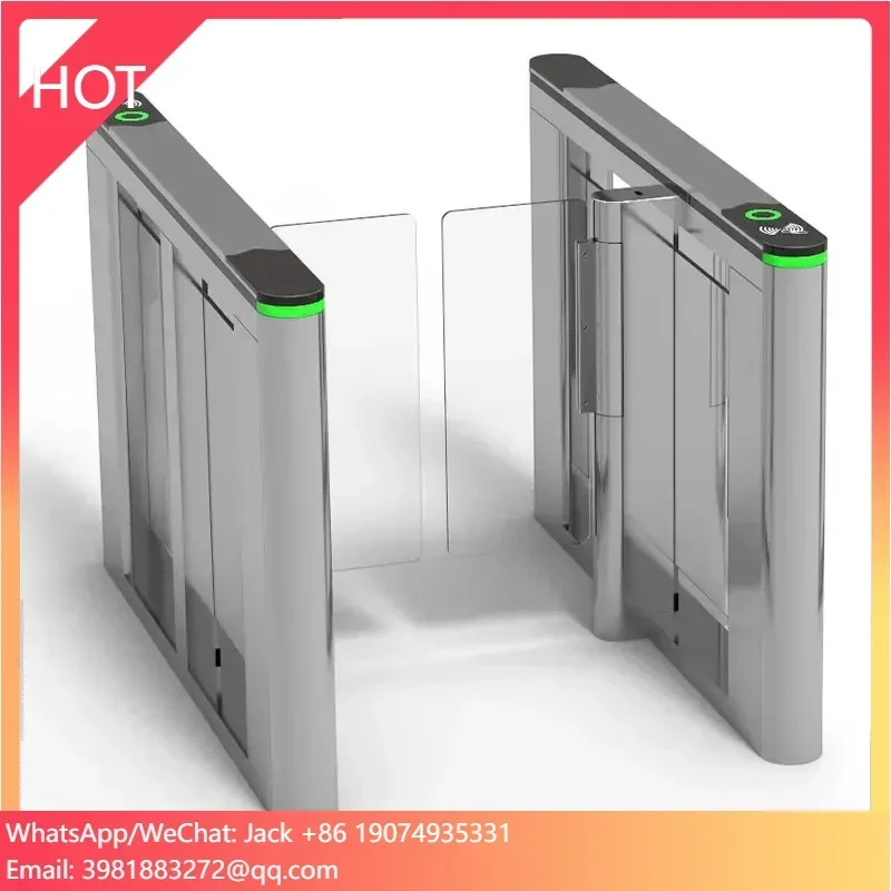 High Speed Gate Entrance Control Swing Barrier Turnstile With RFID Face Recognition Security Gate