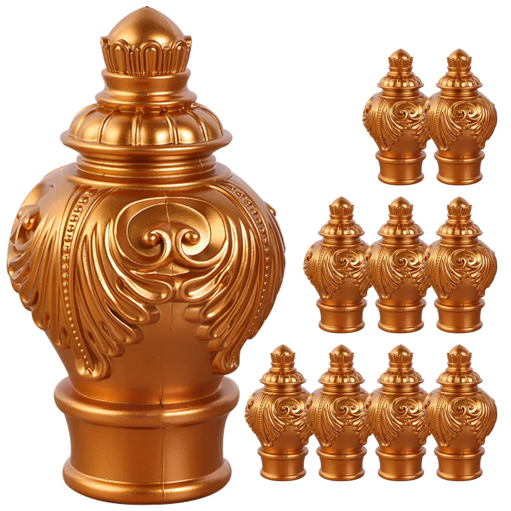 

10Pcs Curtain Rod Finials Exquisite Decorative Ends Caps Home Window Treatment Accessories Finials for Curtain Rods