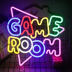 Sinal LED Neon para Wall Decor, Game Zone Party Decor, Sinal De Néon Colorido, Jogos De Quarto, Sinais Lightup