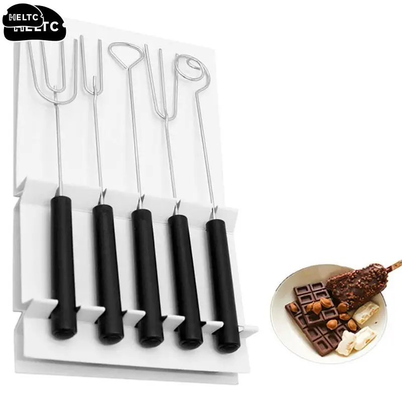 Chocolate Dipping Tool Dipping Pralines Home DIY Bakeware Truffles Pen Chocolate Fork Fondant Kitchen Stainless Steel Cake Decor