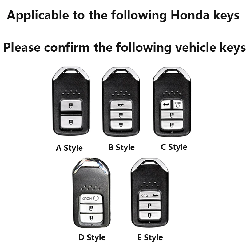 Soft TPU Car Key Case Fob Smart Remote Key Case Cover Shell For Honda Vezel Accord City Civic Jazz BRV BR-V HRV Accessories