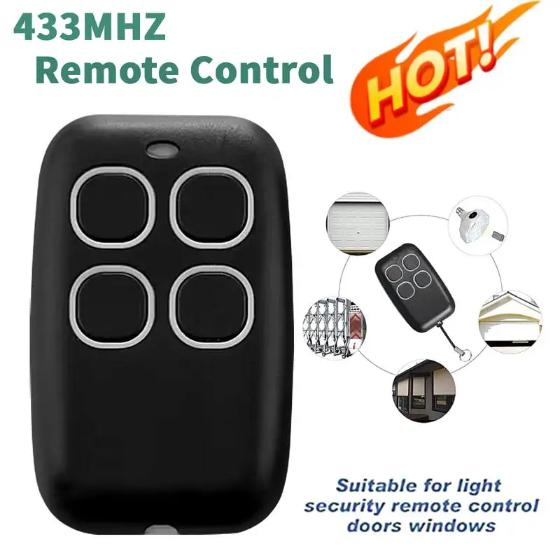 433 mhz Remote Control for electric gate Opener smart home light Remote Control 4 Button Duplicator Clone Learning door control