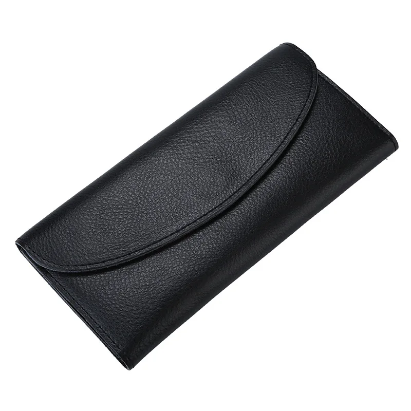 Genuine Leather Women\'s Long Wallet Fashion Envelope Design Clutch Wallets Female Purse Slim Card Holder Ladies Cash Money Bag