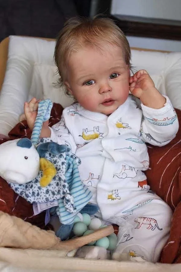 Reborn Roberto Doll Kit 19Inch With Cloth Body and Random Eyes Unfinished Unpainted Blank DIY Doll Parts Collectible Art Doll