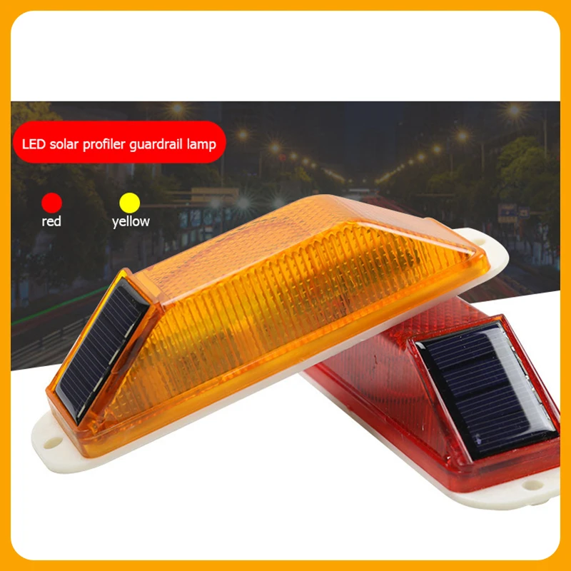 Warning LED Lamp Night Driving Traffic Safety Rechargeable Solar Red/Yellow Cautionled LED Light Chip Control Car Accessories