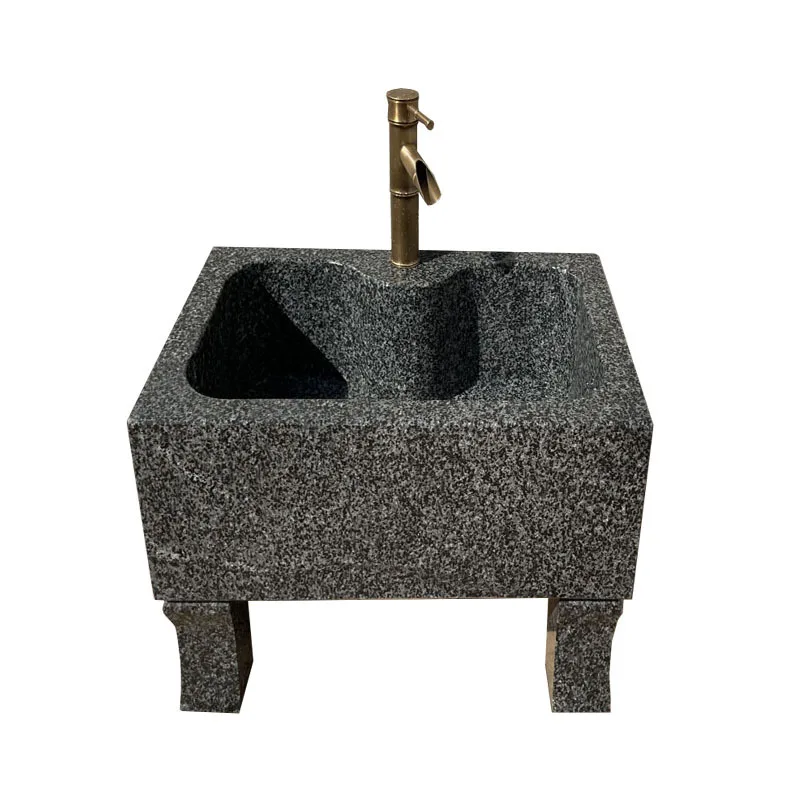 Outdoor Stone Pool Balcony Marble Laundry Pool with Washboard Courtyard Stone Vegetable Wash Pool Basin Laundry Sink