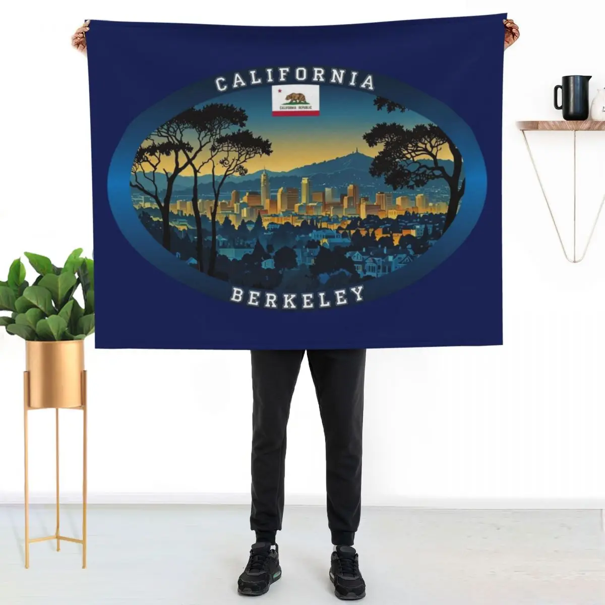 

Berkeley California Travel Throw Blanket Fade Resistant Durable Throw Blanket