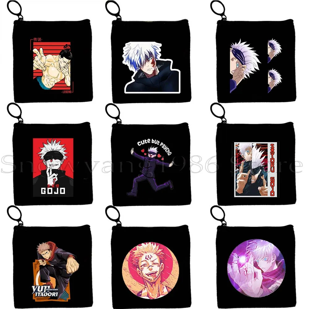 

Anime Gifts Jujutsu Kaisen Yuji Itadori Satoru Gojo Sukuna Canvas Bag Key Coin Purse Case Card Lipstick Bag Wallet Zipper Pouch
