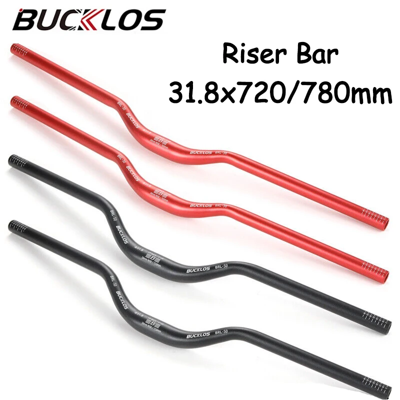 BUCKLOS MTB Handlebar Mountain Bike Rise Bar Bicycle Handle 31.8*780 720mm Aluminum Alloy Bicycle Handle Bar MTB Bike Part