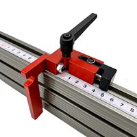 Woodworking Fence Flip Stop W/ Graduated Pointer-Miter Track Stop,Multi-track Fence Sliding Limiter Locator for Accurate Cutting