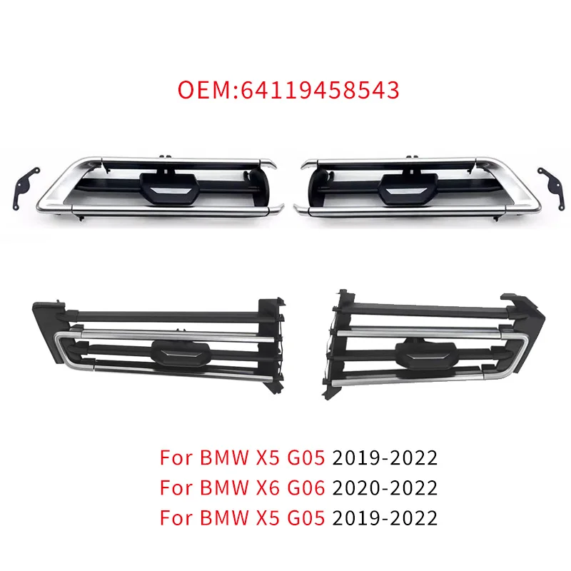 64119458543 Car Front Middle Air Vent for BMW X5 X6 X7 G05 G06 G07 2019 2020-2021 Outlet Grille AC Slide Clip Replace Body Kits