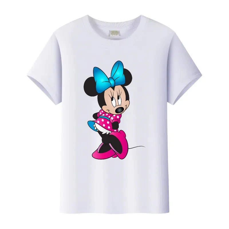 عادية ديزني الكرتون ميكي ماوس الجرافيك الأطفال تي شيرت الصيف السيدات الأسود تيز الرجال بلايز الأسرة فتاة البلوزات امرأة التي شيرت