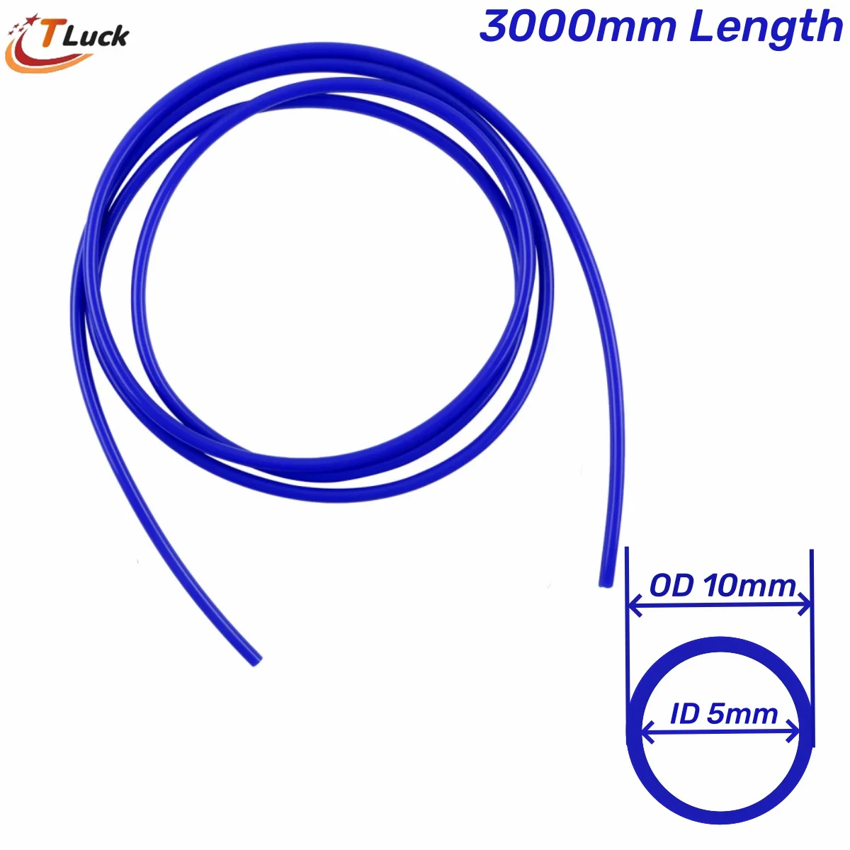

ID 5mm Silicone Vacuum Tube Hose Silicon Tubing 3M Length Auto Racing Intercooler Pipe Line Red Black Blue Purple Yellow Green