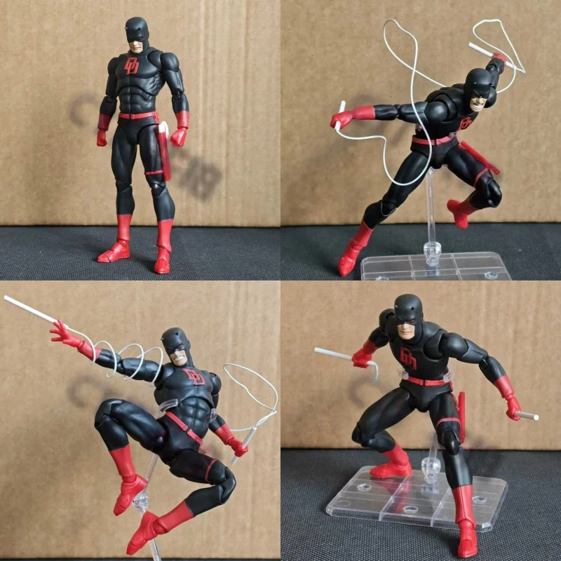 

New Ct Mafex Comic Version Daredevil Black Action Figure Marvel Collectible Toys Tom Statue Movable Joints Pvc Model Kit Gift