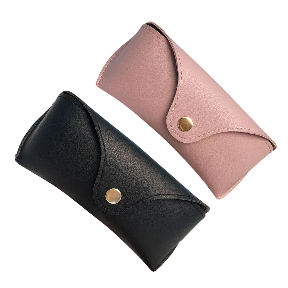 

2Pcs Eyeglasses Case Large Capacity Sunglasses Bag Glasses Holder PU Material Mini Storage Travel Gift