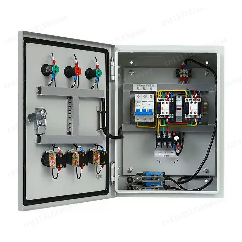 Three-phase 380V Motor Forward and Reverse Rotation Control Box with Limit Mixer Winch Reverse Start Switch Distribution Box