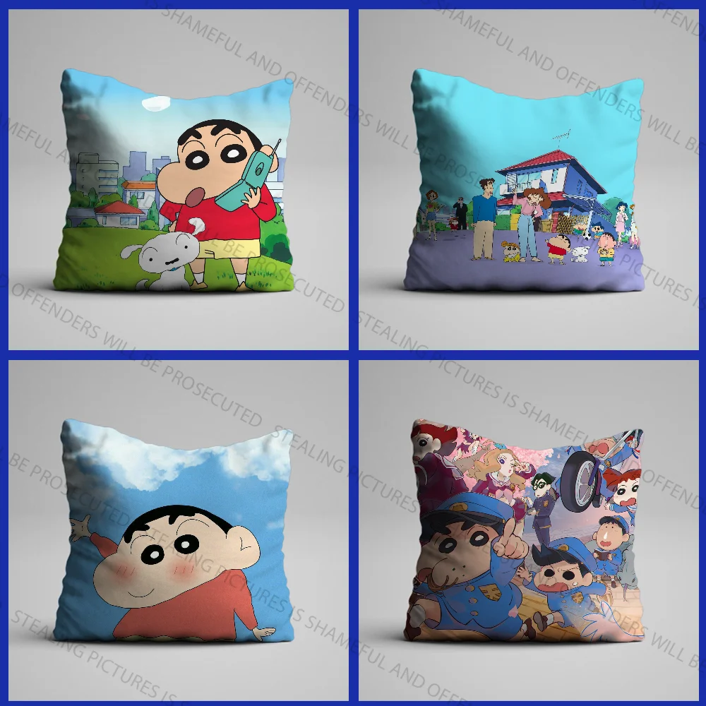 

C-Crayon-ShinChan-ES Cutoon Pillow Case Pillowcase Home Sofa Cushions Car Cushions Office Pillow