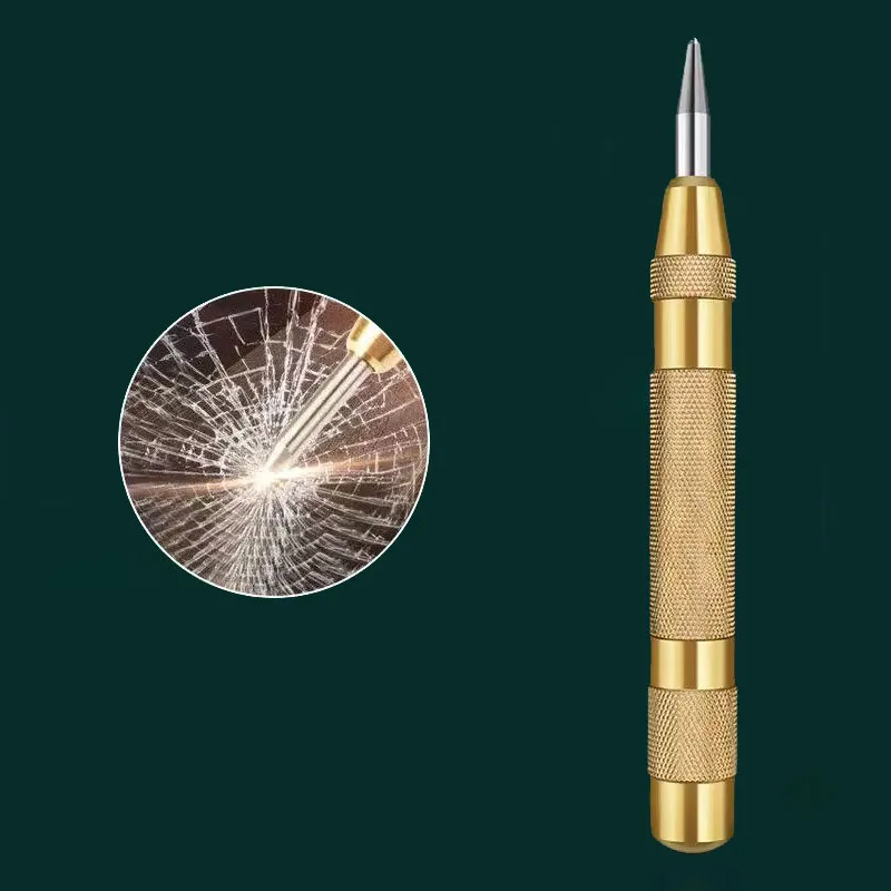 Center Punch Positioner High Hardness Automatic Spring Punch Broken Window Point Punch Alloy Chisel Punch