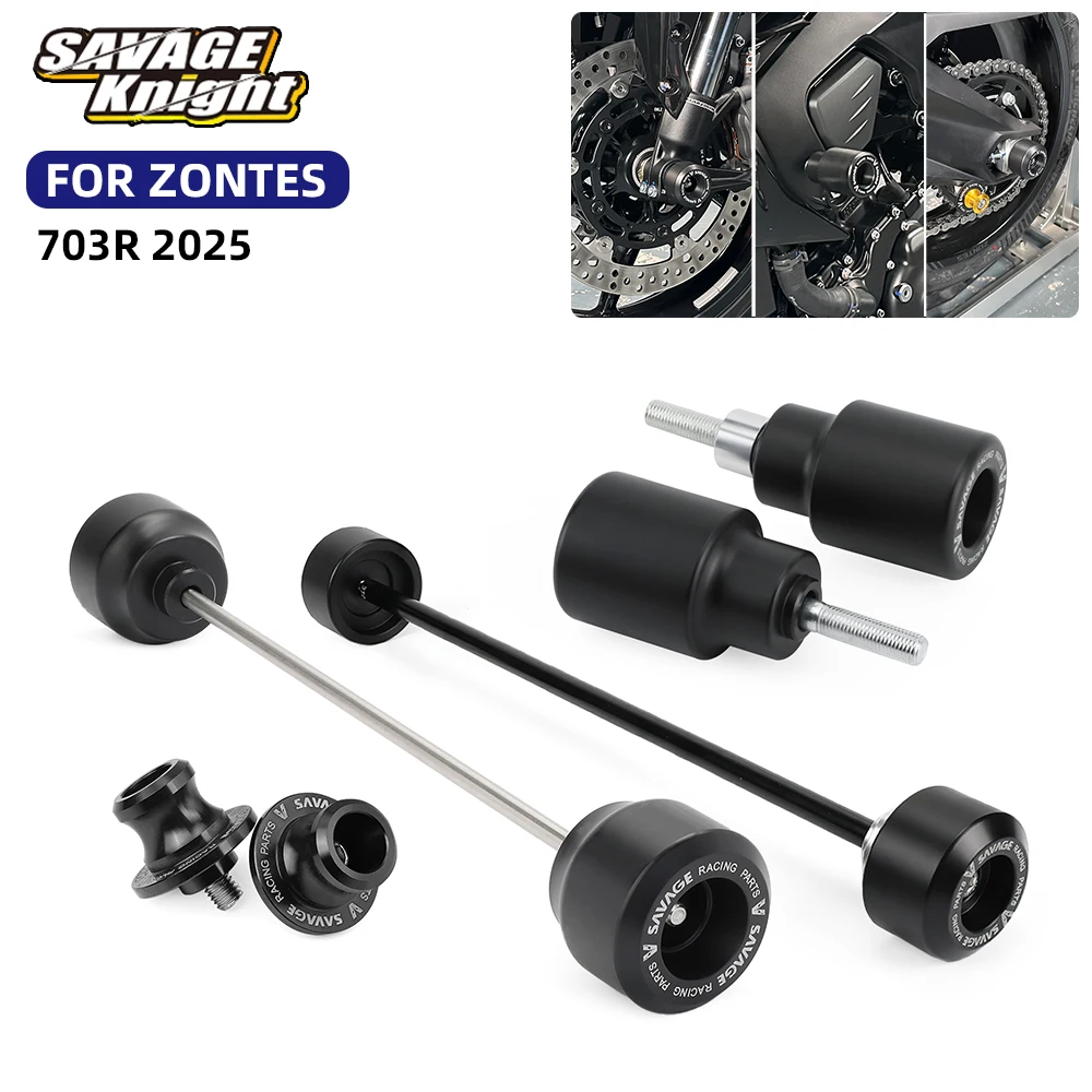 

Motorcycle Fairing Frame Crash Sliders For ZONTES 703R 2025 Axle Fork Spindle Wheel Slider Rear Swingarm Spools Stand ZT703 R