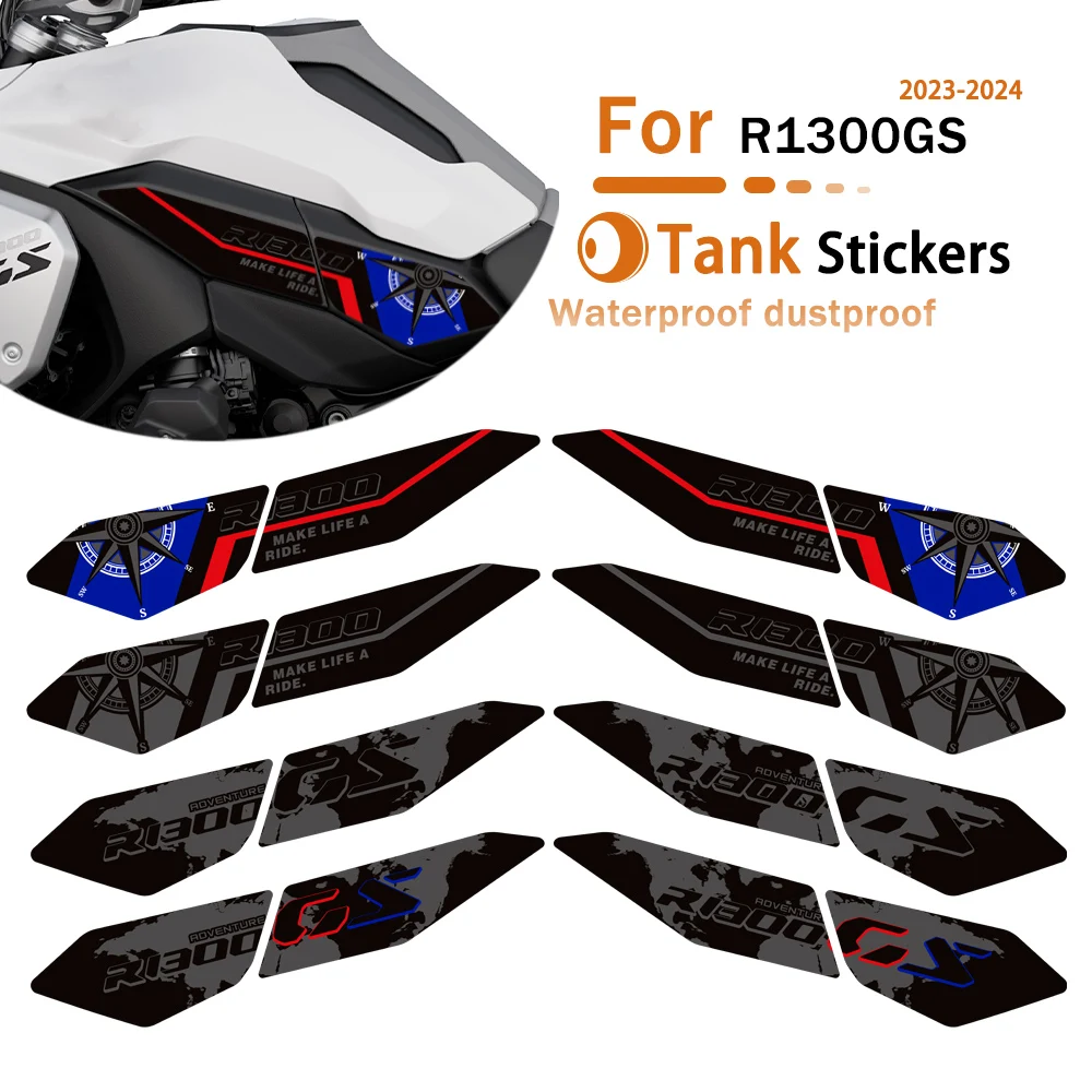 

R1300GS Stickers For R1300 GS 1300GS ADV Adventure Gas Fuel Oil Tank Pad Protector Beak Front Fender Decals 2023 2024