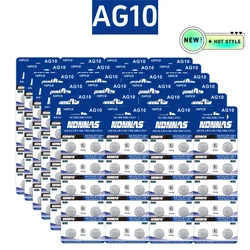 High Capacity 5-100Pcs AG10 Button Cell Batteries LR1130 Button Cell Battery 1.5V 1130 Battery Button Cell 389 SR54 189 SR1130